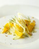 Fennel salad with orange segments and hazelnuts