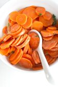 Cooked carrots with orange juice