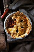 English Spicy lamb pie with lid