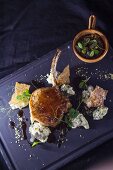 Pork chop with cottage cheese dumplings