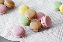 Assorted pastel-coloured macaroons