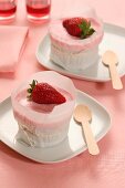 Cold soufflé with strawberries, Italy