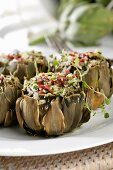 Stuffed baked artichokes