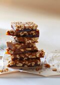 A stack of peanut brittle