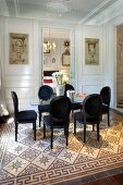 Dining room in a modern flat in Barcelona decorated by Joseph Danés.