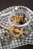 Christmas biscuits in a jar