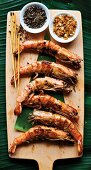 Baked king prawns with spices (Asia)