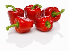 Five red peppers