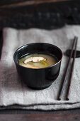 Miso soup with matsutake mushrooms (Japan)