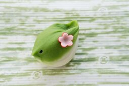 Wagashi nightingale (New Year), a Japanese sweet