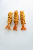 Three tempura prawns