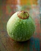 A green mini aubergine from Vietnam