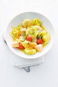 Tortellini with fish and vegetables