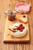 Baked Camembert with sundried tomatoes and thyme