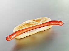 Baguette roll with a sausage