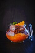 Preserved oranges with chocolate