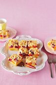 Peach melba squares