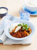 Kürbis-Bohnen-Curry mit Reis