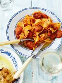 Papardelle with salsiccia