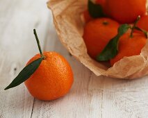 Clementines in a paper bag