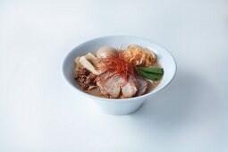 Ramen soup with egg and pork (Japan)