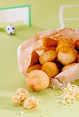 Pao de Queijo (cheese rolls, Brazil) for a football-themed party