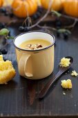 Pumpkin soup with pine nuts