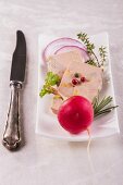 Goose liver pâté with radishes