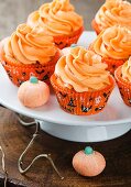 Autumnal pumpkin cupcakes