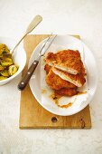 Cordon bleu wth parsley potatoes