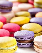Lots of colourful macaroons