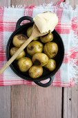 Roasted new potatoes with butter