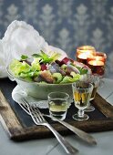 Salat mit Matjes, Rote Bete & Stangensellerie (Skandinavien)