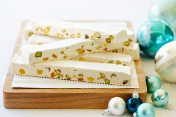 Pineapple and pistachio nougat for Christmas