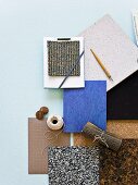 Materialsammlung zur Neugestaltung von Böden und Wänden im Wohnbereich