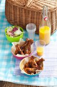 Chicken drumsticks for a picnic