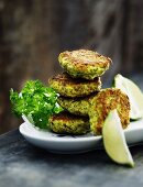Herb and fish cakes