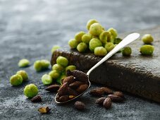 Wasabi peanuts and roasted almonds
