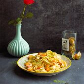 Tagliatelle with limes and physalis