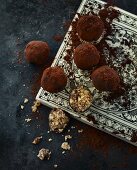 Dark muesli truffles