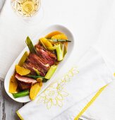 Fried duck breast in orange sauce (low carb)