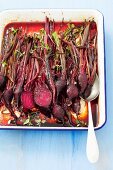 Roasted beetroot with a honey and balsamic glaze