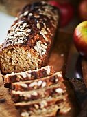 Wholemeal bread with apples and sunflower seeds