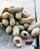 Peanuts in a paper bag