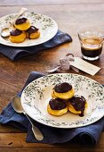 Profiteroles with chocolate sauce