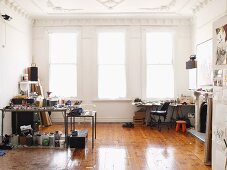 Artist's studio in period apartment