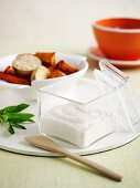 Tzatziki in a glass container