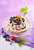 Pavlova with fresh fruit