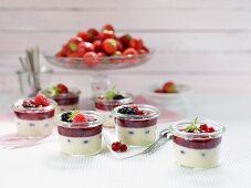 Panna cotta with berries