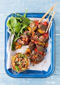 Beef skewers with chimi-churri